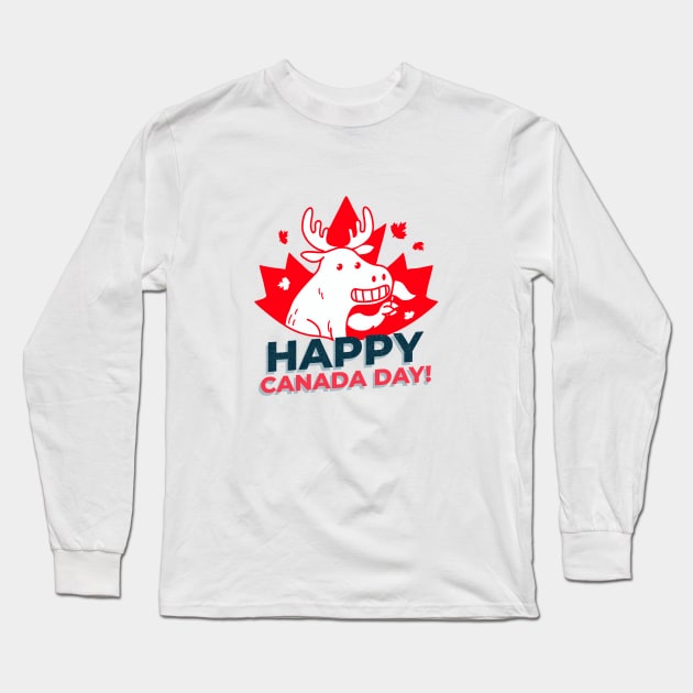 Happy Canada day Long Sleeve T-Shirt by YaiVargas